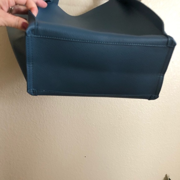 Neiman Marcus || Blue Shoulder Tote Bag Purse - Picture 3 of 7